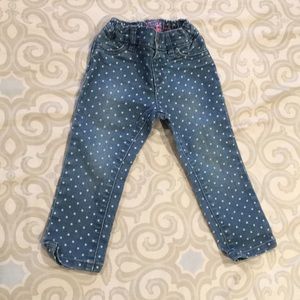 Toddler girls polka dot jeans